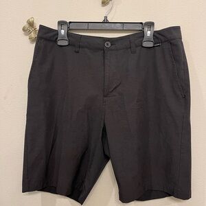 Travis Mathew Black Flat Front Shorts